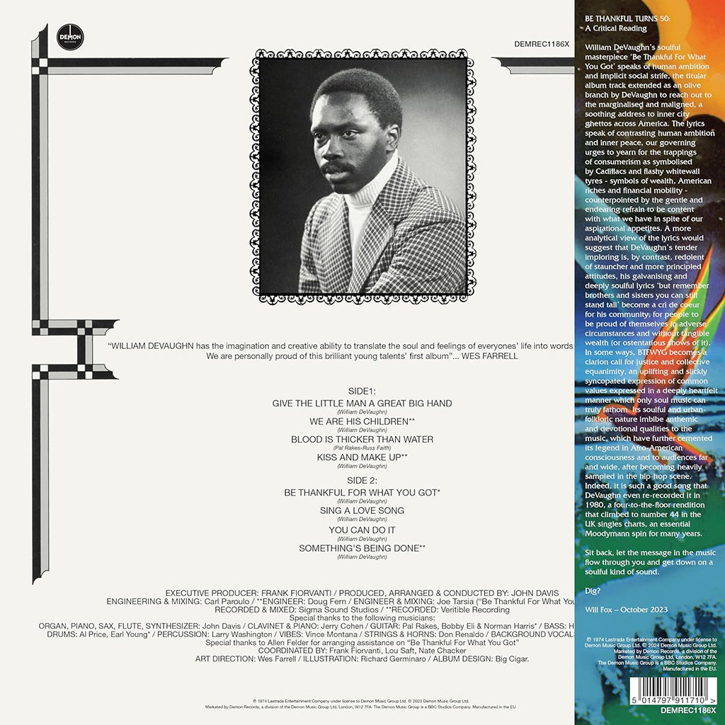 Be Thankful For What You Got (LP)