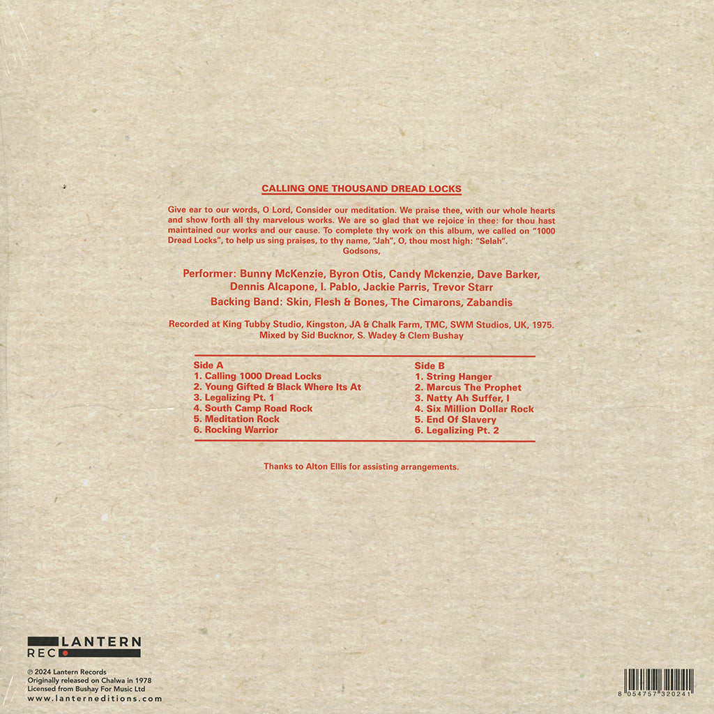 Calling One Thousand Dread Locks (LP)