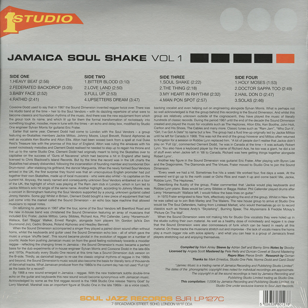 Jamaica Soul Shake, Volume 1 (Color Vinyl 2LP)