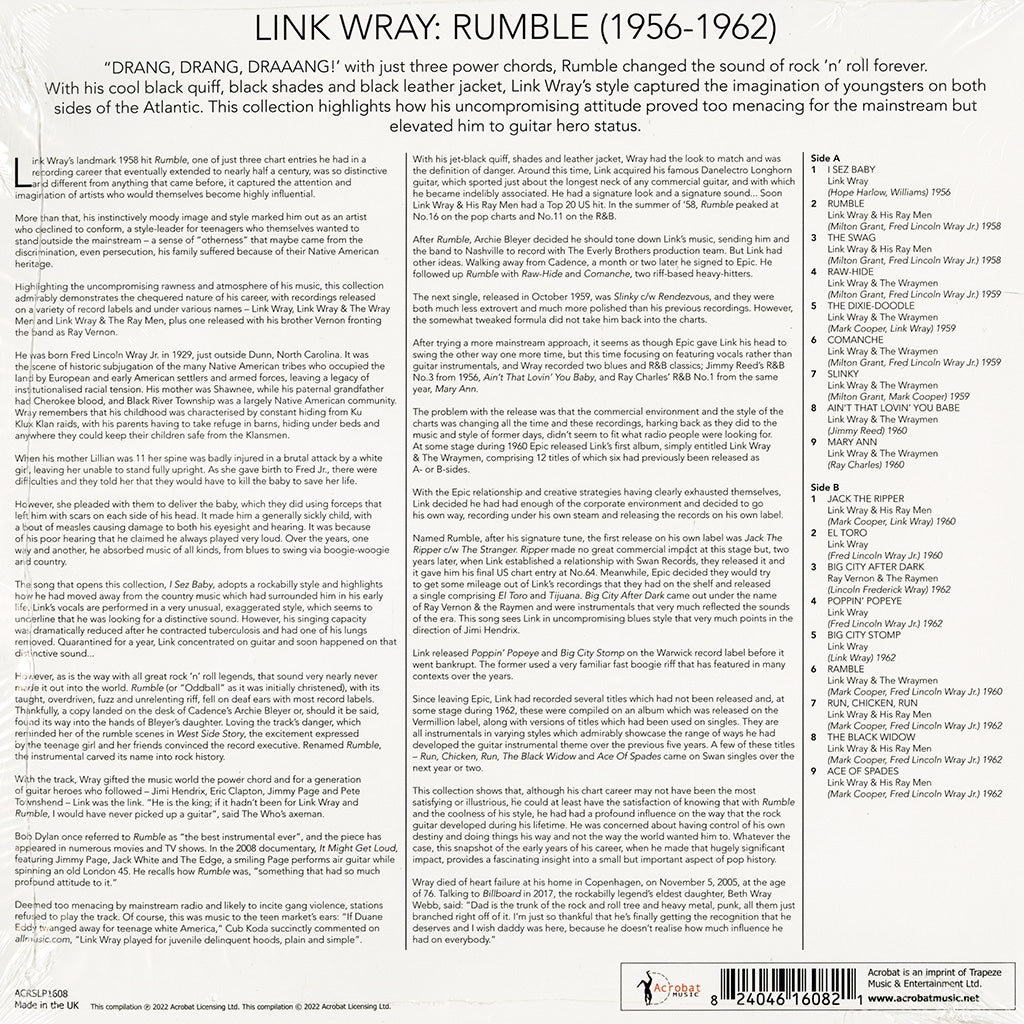 Rumble (1956-1962) (LP)