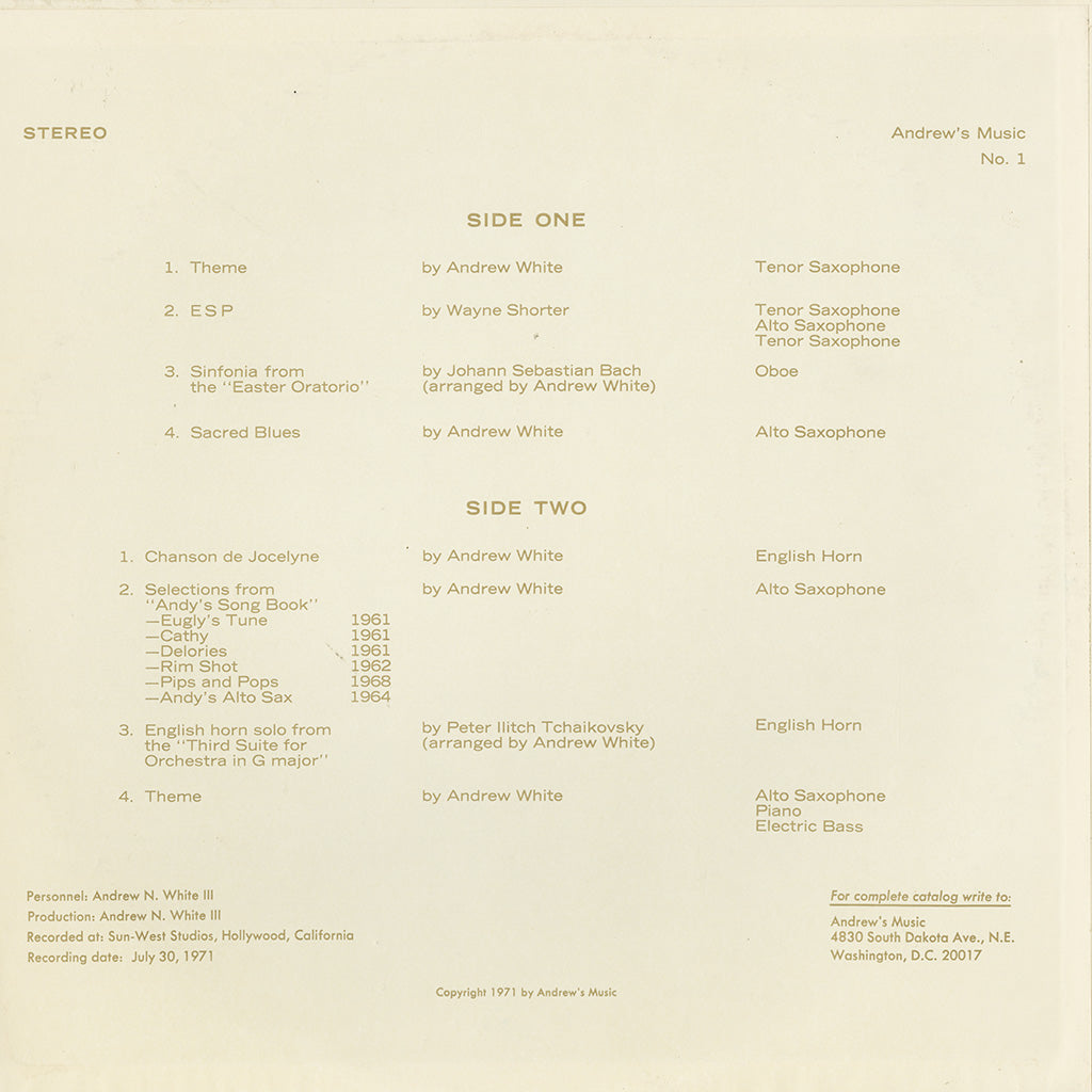 Andrew Nathaniel White III (Original EP)