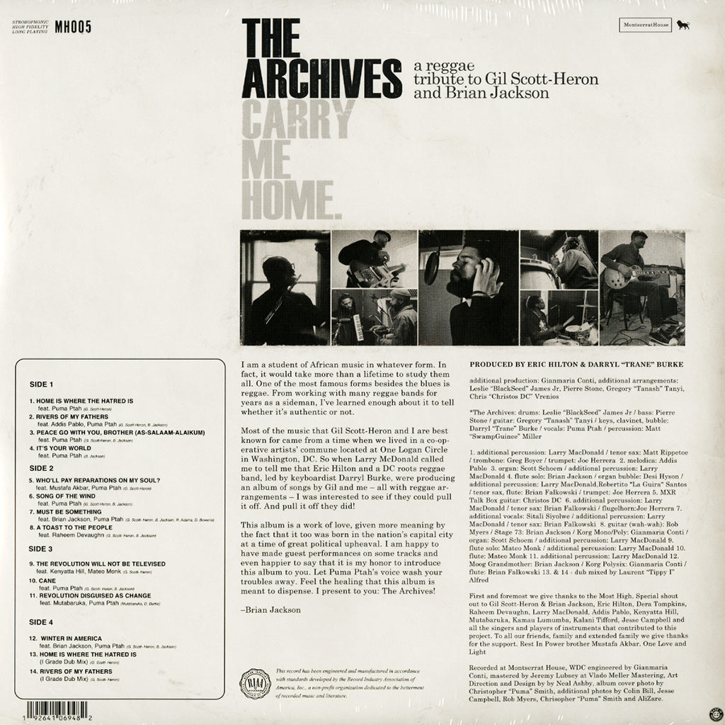 Carry Me Home: A Reggae Tribute To Gil Scott-Heron & Brian Jackson (2LP)