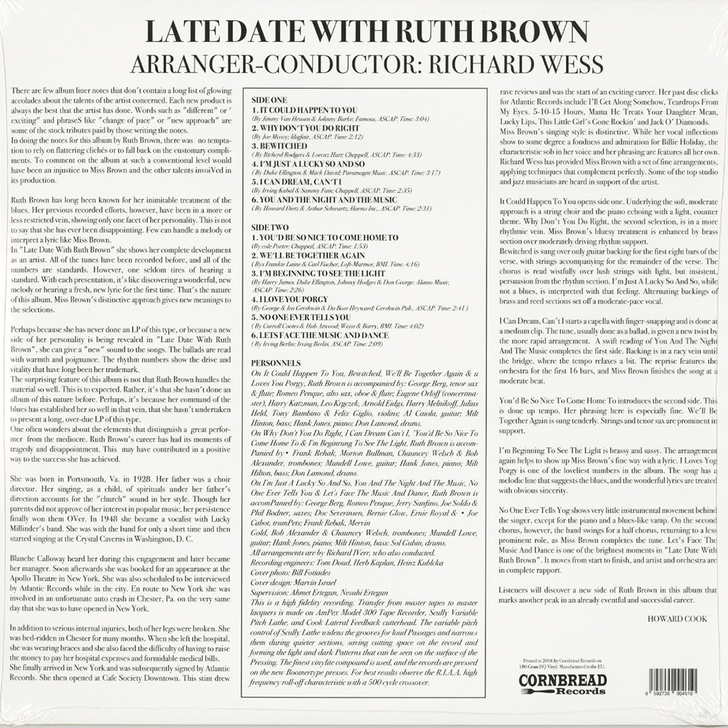 Lp Ruth Brown Ruth Brown: Late Date With Ruth Brown (LP)