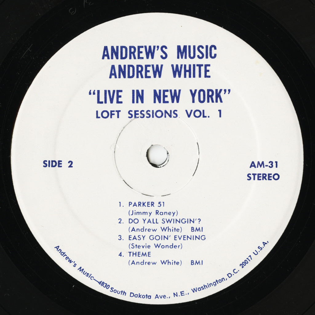 Andrew White: New York Loft Sessions Volume 1 (Original LP)